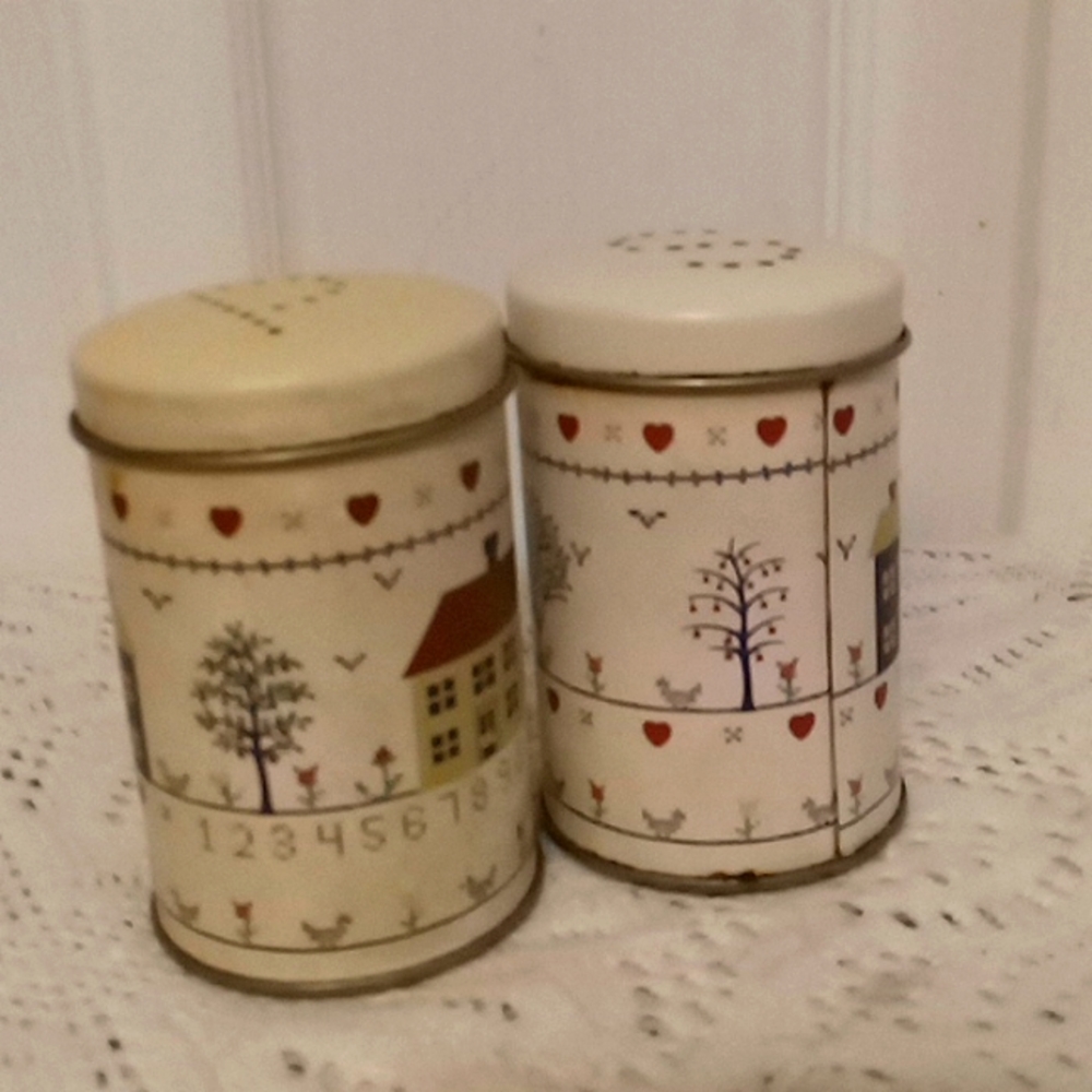 Salt and pepper shakers they are 3 and 1/4 in tall
